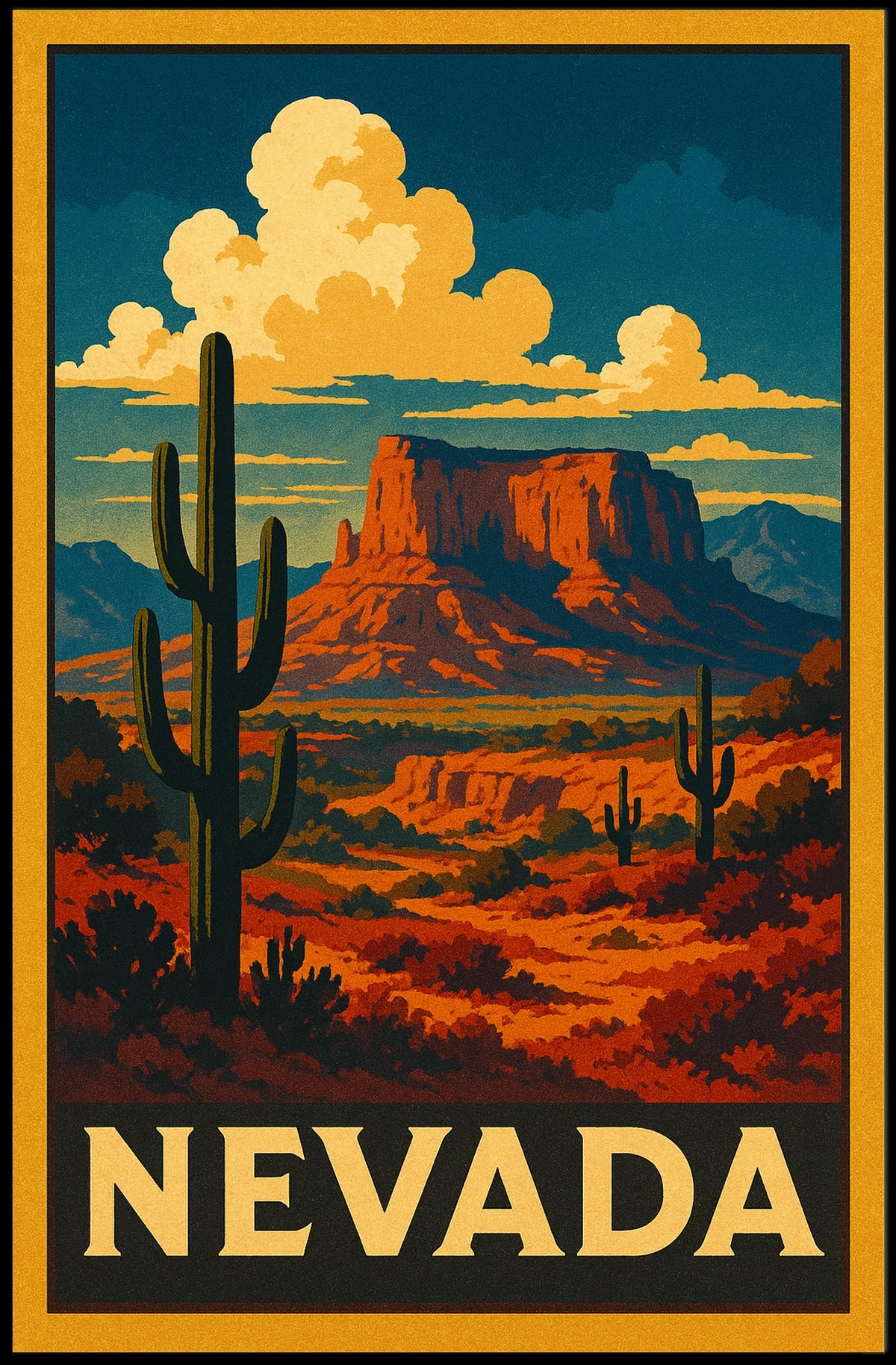 Nevada Desert Landscape Poster
