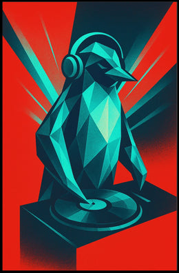Dj Penguin Groove Poster