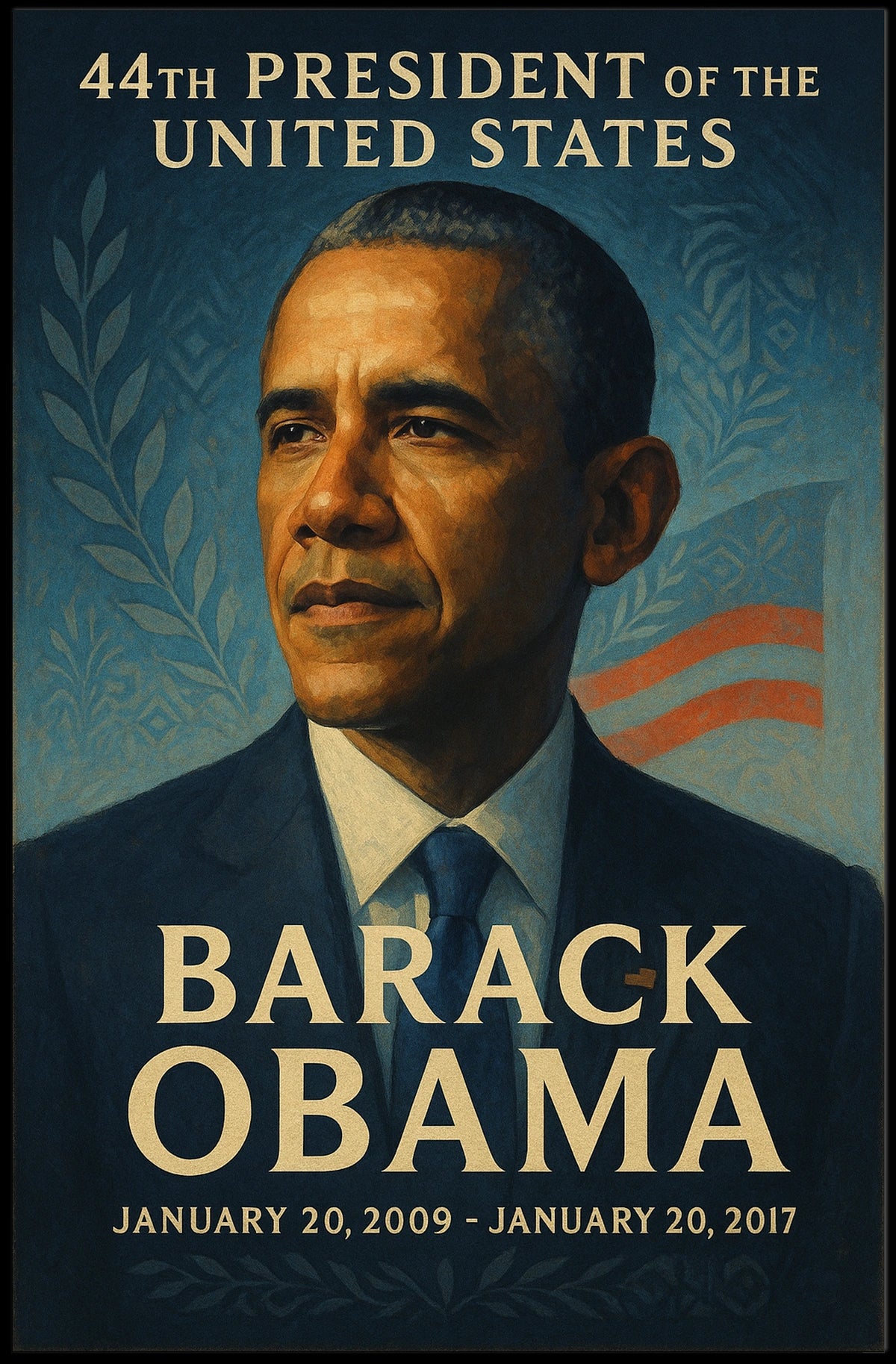 Barack Obama 44th President Legacy Historical or Presidential Poster