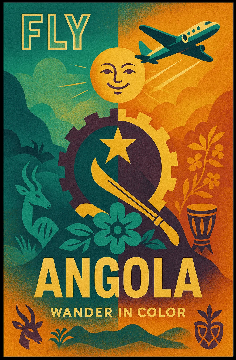 Explore Angola's Vibrancy and Culture with Travel Poster PosterGoat