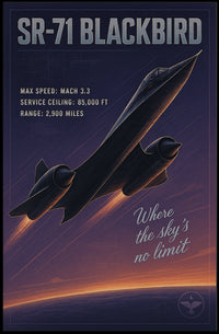 SR-71 Blackbird The Speed Icon Poster