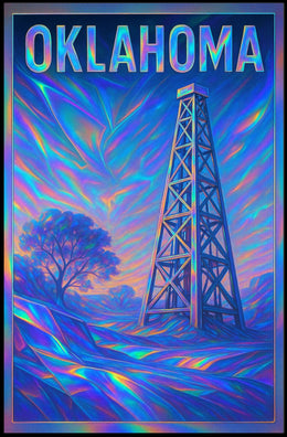 Oklahoma Oil Derrick Poster