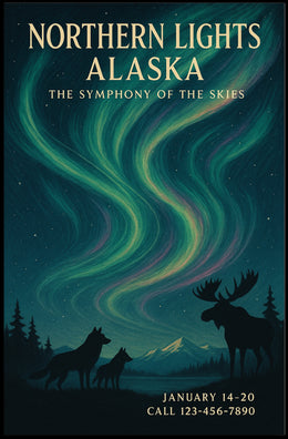 Majestic Aurora over Alaska: National Park Poster