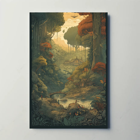 Serene Forest Escape Cultural or Heritage Poster