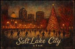 Salt Lake City Winter Wonderland Poster
