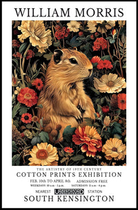 William Morris Cotton Prints Exhibition Artistic Poster