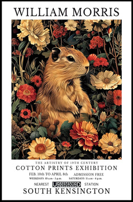 William Morris Cotton Prints Exhibition Artistic Poster