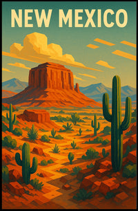 New Mexico Desert Landscape Poster