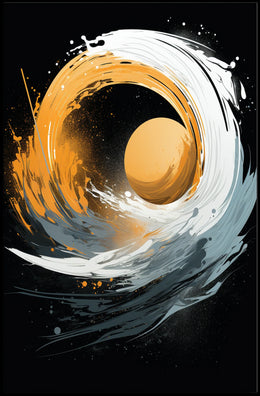 Dynamic Wave Vortex Abstract Art Print Poster