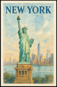 New York Iconic Landmarks Poster