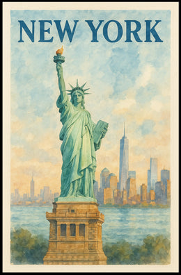 New York Iconic Landmarks Poster