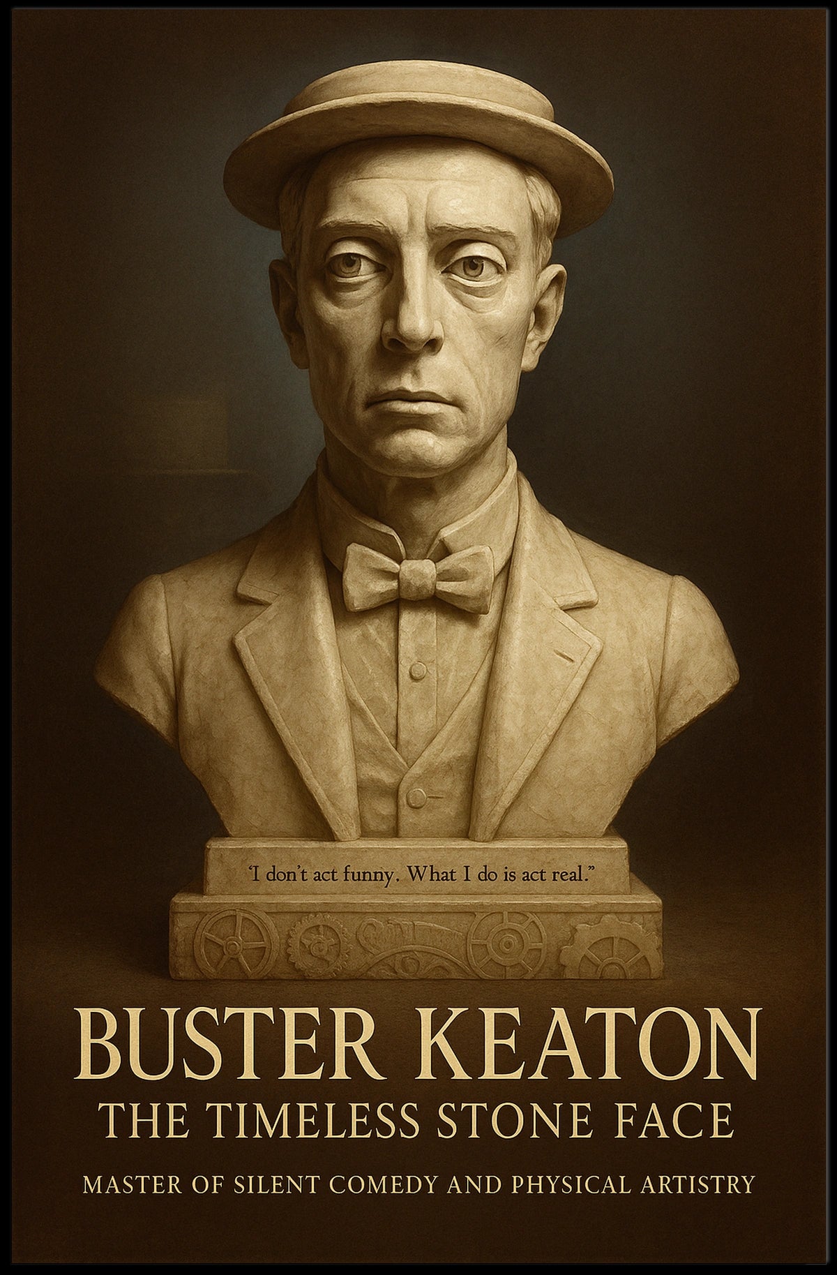 Buster Keaton The Timeless Stone Face Poster