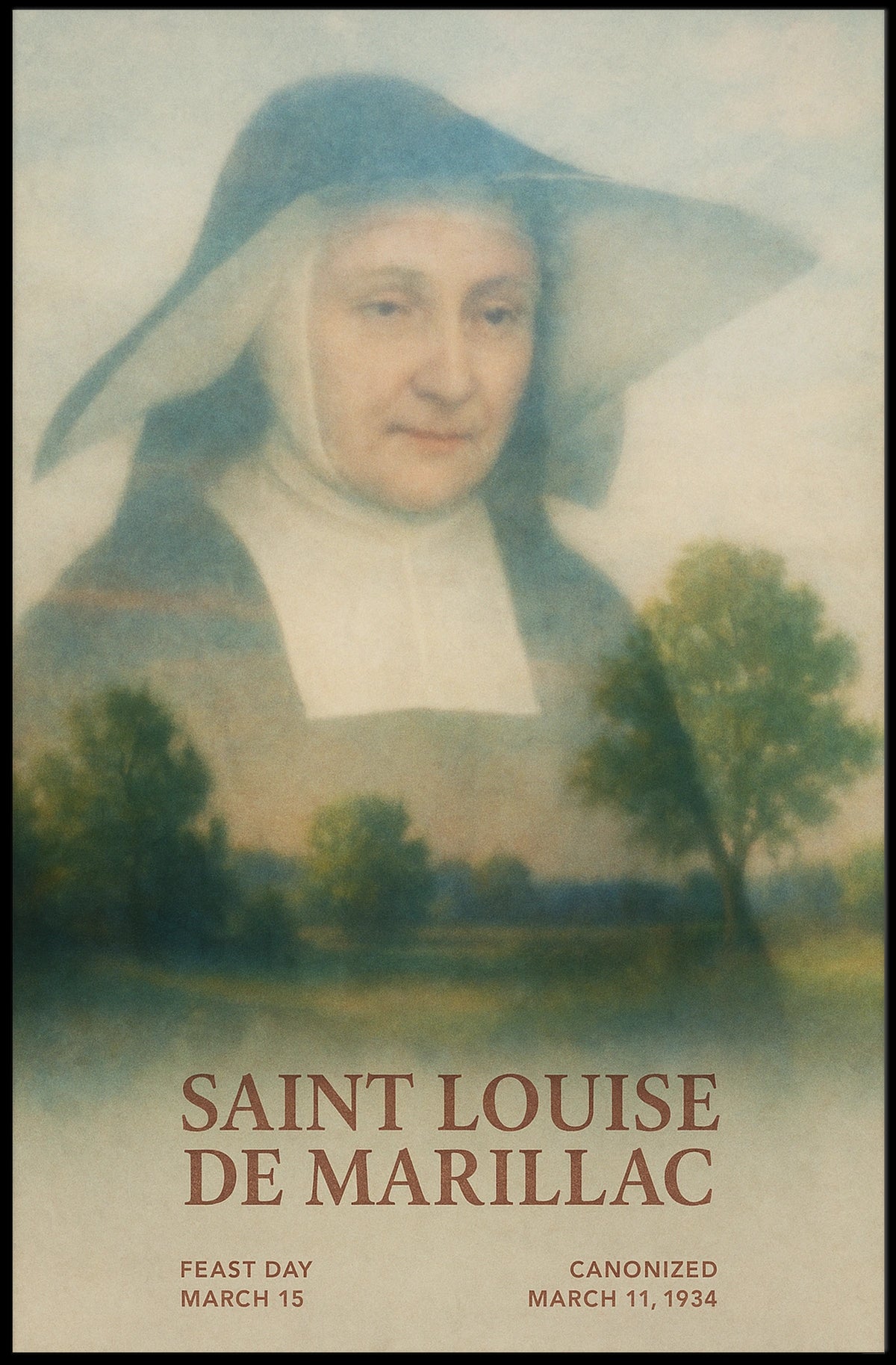 Saint Louise De Marillac Poster