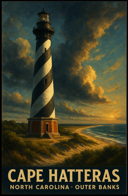 Cape Hatteras Lighthouse Coastal Collectors Nautical Poster
