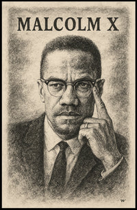 Malcolm X Portrait Poster