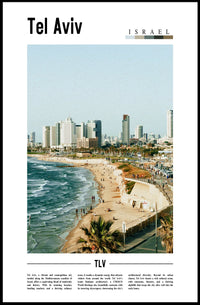 Tel Aviv Vibrant Cityscape Urban or Cityscape Poster PosterGoat