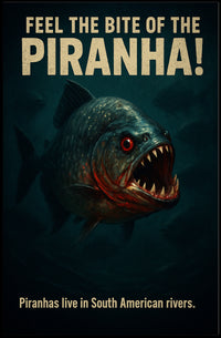 Feel the Bite of the Piranha Poster
