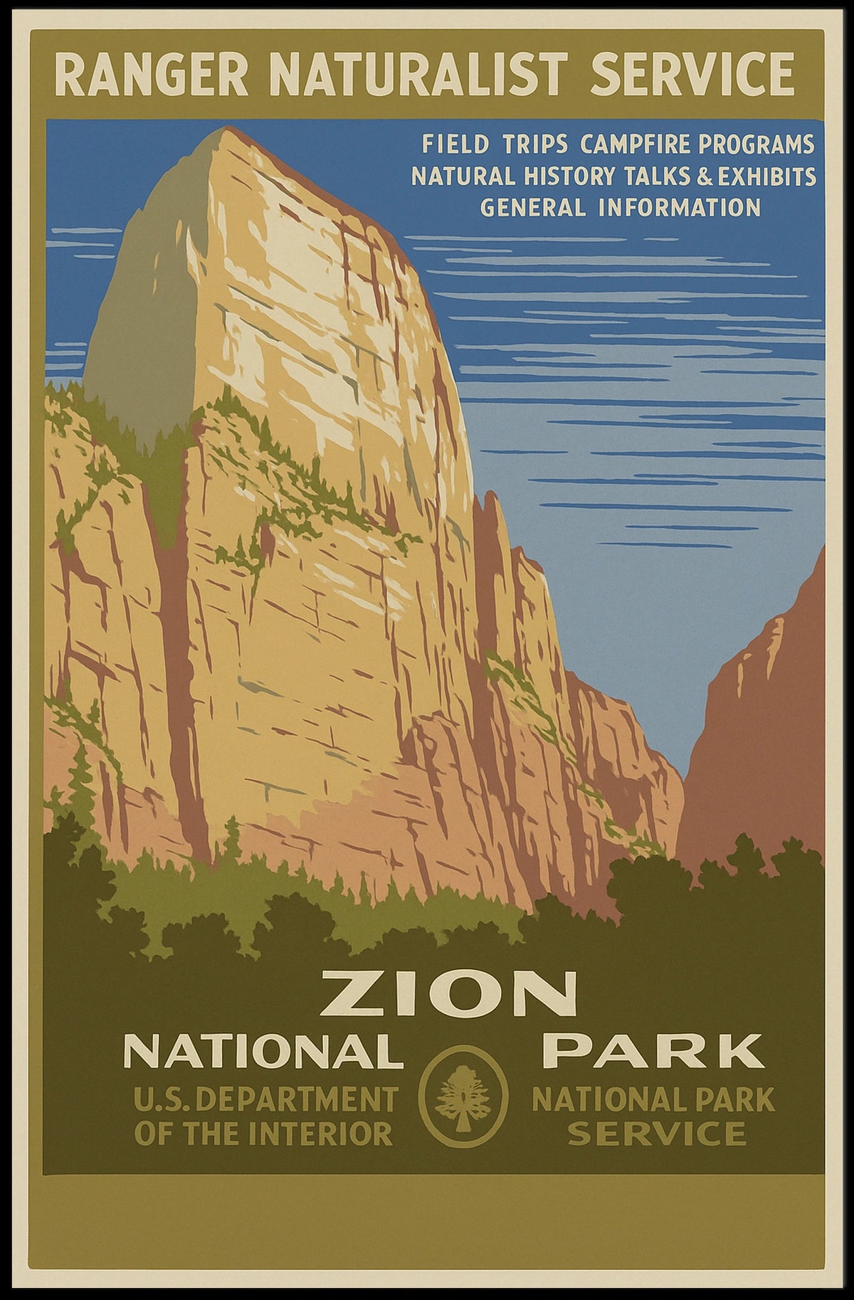 Zion National Park Ranger Programs Poster