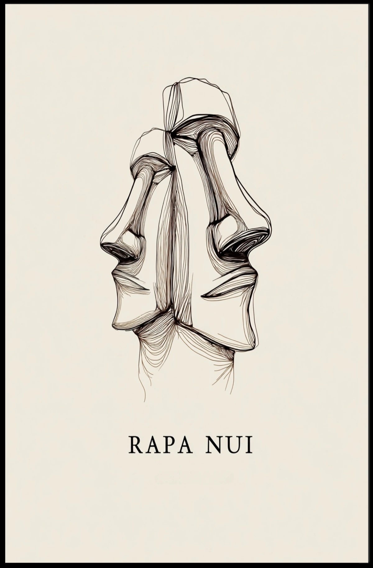 Rapa Nui Moai Statues Poster