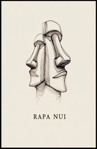 Rapa Nui Moai Statues Poster