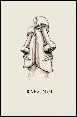 Rapa Nui Moai Statues Poster