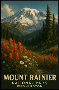 Mount Rainier National Park Poster