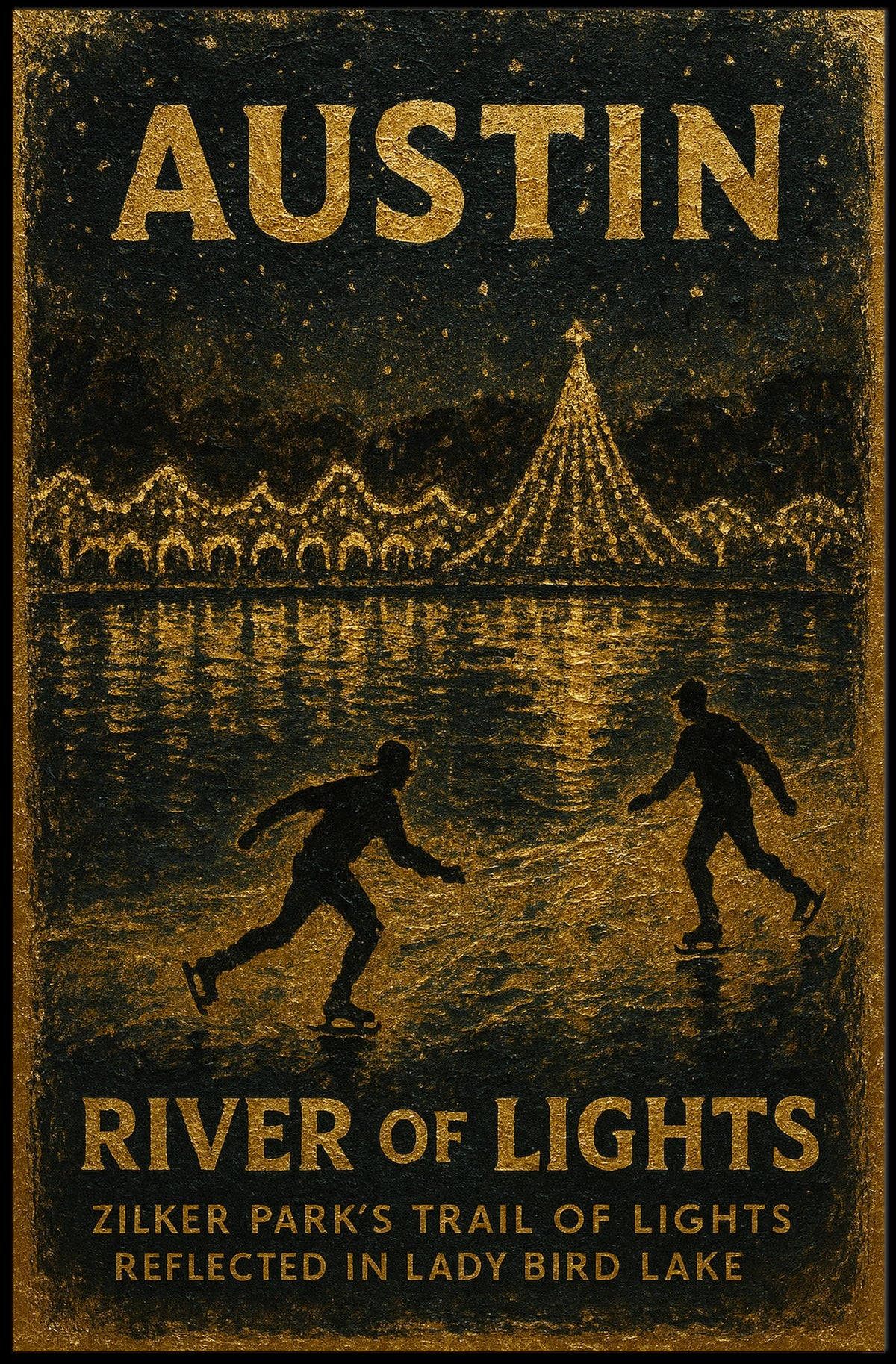 Austin River Of Lights Poster