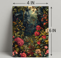 Enchanted Forest Garden William Morris Art Poster