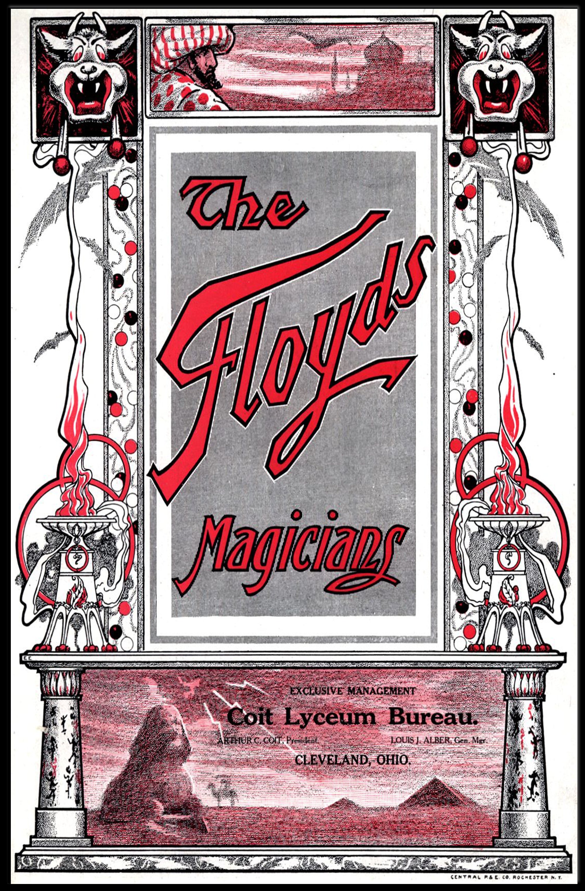 The Floyds Magic Show Art Nouveau Cultural Poster
