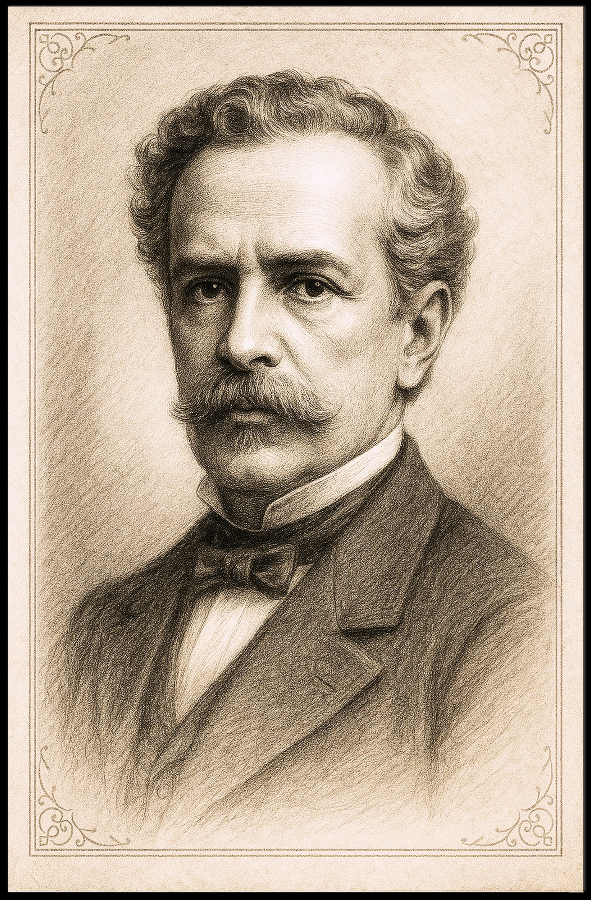 Vintage Portrait in Sepia Poster PosterGoat