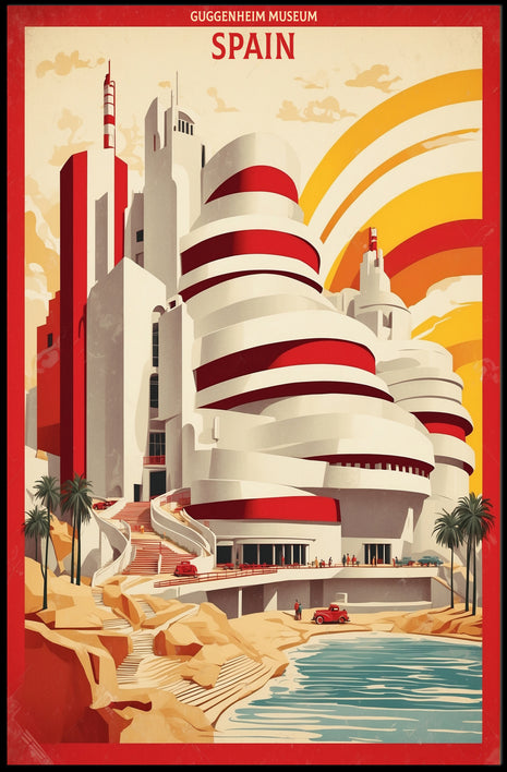 Guggenheim Museum in Spain Travel Poster