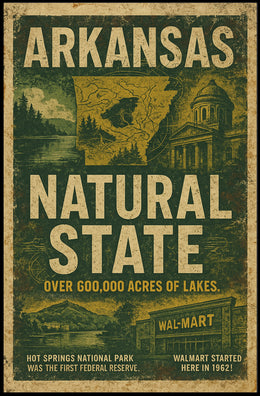 Arkansas The Natural State Poster