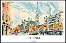 Vibrant Helsinki Poster PosterGoat
