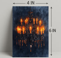 Gothic Chandelier Of Flames Poster