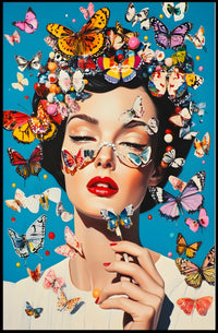 Butterfly Reverie Colorful Surreal Wall Art Print