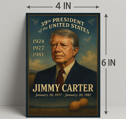 Jimmy Carter 39th President Wall Art Vintage Portrait Print PosterGoat