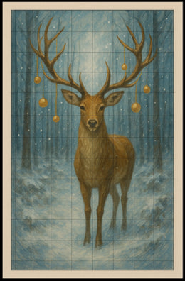 Enchanted Winter Stag Poster