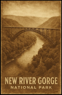 New River Gorge National Park Scenic Wanderlust Poster
