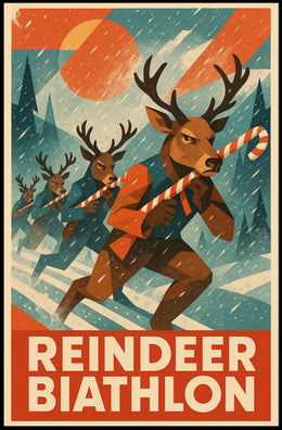 Reindeer Biathlon Poster