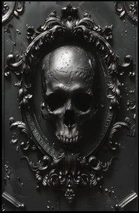 Gothic Skull Emblem Poster