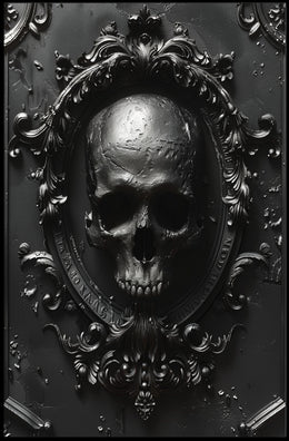 Gothic Skull Emblem Poster