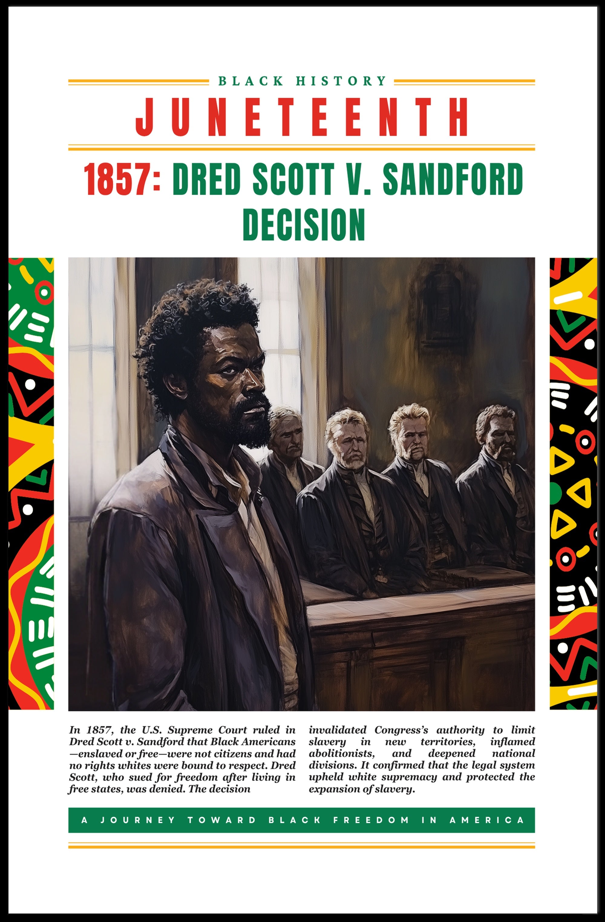 Dred Scott Decision 1857 Historical or Presidential Poster