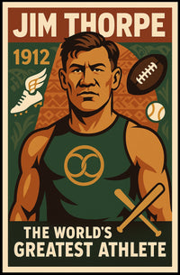 Jim Thorpe Legendary Athlete Poster