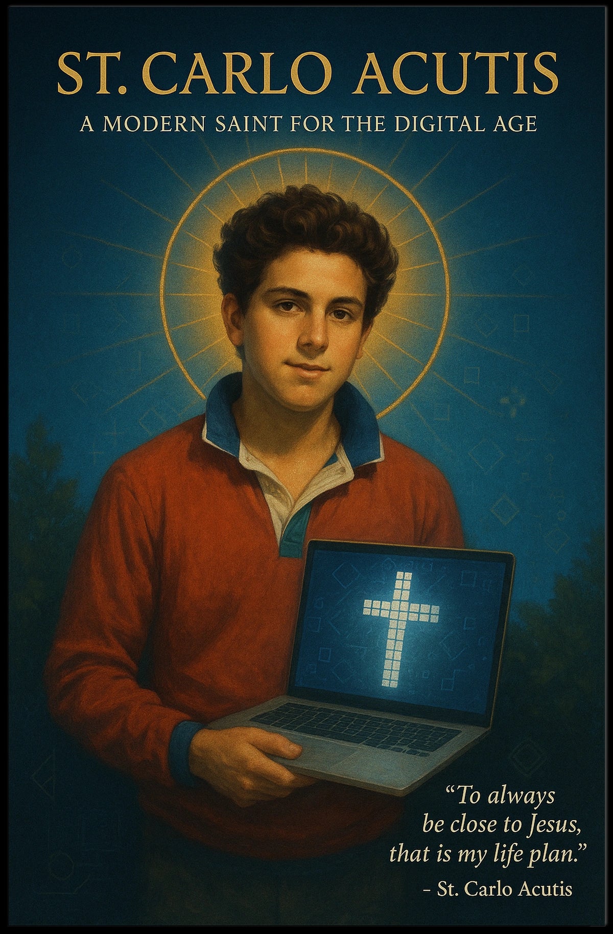 St. Carlo Acutis A Modern Saint for the Digital Age Poster