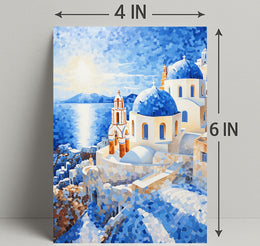 Santorini Mosaic Poster