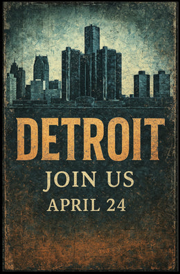 Detroit Invitation Poster PosterGoat