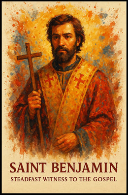 Saint Benjamin Religious Art Poster - Abstract, Artistic, or Pop Culture Poster