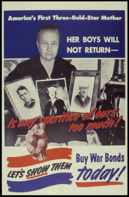 Sacrifice and Patriotism WWII Poster