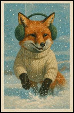 Cozy Winter Fox Poster