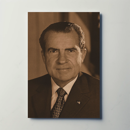 Richard Nixon 37th President Sepia Photo